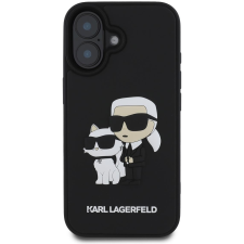 Karl Lagerfeld 3D Rubber Karl and Choupette iPhone 16 Plus Black tok (KLHCP16M3DRKCNK) tok és táska