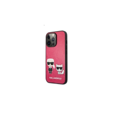 Karl Lagerfeld and Choupette bőr hátlap tok Apple iPhone 13 Pro, rózsaszín tok és táska