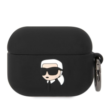 Karl Lagerfeld Apple Airpods Pro 2 KARL LAGERFELD KLAP2RUNIKK Liquid Silicon Tartó - Fekete fülhallgató, fejhallgató tok