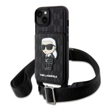 Karl Lagerfeld Apple iPhone 14 KARL LAGERFELD KLHCP14SCSAKHPKK NFT Hátlap - Fekete tok és táska