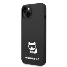 Karl Lagerfeld Apple iPhone 14 Plus KARL LAGERFELD KLHCP14MSLCTBK Liquid Silicon Hátlap - Fekete tok és táska