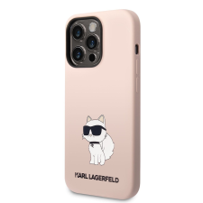 Karl Lagerfeld Apple iPhone 14 Pro KARL LAGERFELD KLHCP14LSNCHBCP Liquid Hátlap - Rózsaszín tok és táska