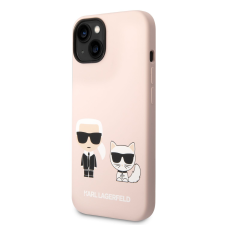 Karl Lagerfeld Apple iPhone 14 Pro KARL LAGERFELD KLHCP14LSSKCI Liquid Silicon Hátlap - Rózsaszín tok és táska
