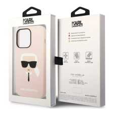 Karl Lagerfeld Apple iPhone 14 Pro Tok - Halvány rózsaszín / Mintás (KLHMP14LSLKHLP) tok és táska