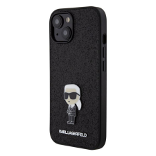 Karl Lagerfeld Apple iPhone 15 KARL LAGERFELD KLHCP15SGKNPSK Glitter Hátlap - Fekete tok és táska