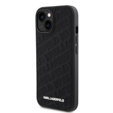 Karl Lagerfeld Apple iPhone 15 KARL LAGERFELD KLHCP15SPQKPMK Hátlap - Fekete tok és táska