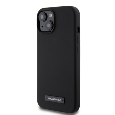 Karl Lagerfeld Apple iPhone 15 KARL LAGERFELD KLHMP15SSLMP1K Liquid Silicon MagSafe Hátlap - Fekete tok és táska