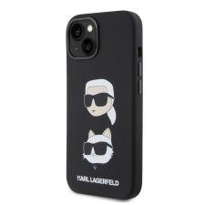 Karl Lagerfeld Apple iPhone 15 Plus KARL LAGERFELD KLHCP15MSDHKCNK Liquid Hátlap - Fekete tok és táska