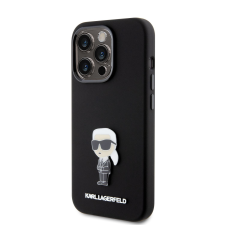 Karl Lagerfeld Apple iPhone 15 Pro KARL LAGERFELD KLHCP15LSMHKNPK Liquid Hátlap - Fekete tok és táska