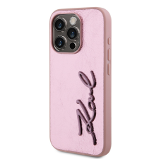 Karl Lagerfeld Apple iPhone 15 Pro Max KARL LAGERFELD KLHCP15XPFMFBKMP Hátlap - Rózsaszín tok és táska