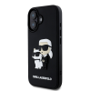 Karl Lagerfeld Apple iPhone 16 KARL LAGERFELD KLHCP16S3DRKCNK Hátlap - Fekete