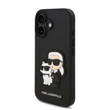 Karl Lagerfeld Apple iPhone 16 KARL LAGERFELD KLHCP16SSANKCPK Hátlap - Fekete tok és táska