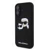 Karl Lagerfeld Apple iPhone 16 KARL LAGERFELD KLHMP16SSKCHPPLK Liquid Silicon MagSafe Hátlap - Fekete