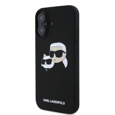 Karl Lagerfeld Apple iPhone 16 KARL LAGERFELD KLHMP16SSKCHPPLK Liquid Silicon MagSafe Hátlap - Fekete tok és táska