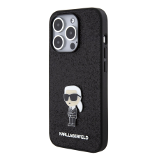 Karl Lagerfeld Apple iPhone 16 Pro Max KARL LAGERFELD KLHCP16XGKNPSK Glitter Hátlap - Fekete tok és táska
