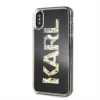 Karl Lagerfeld Apple iPhone X/XS KARL LAGERFELD KLHCPXKAGBK Liquid Glitter TPU Hátlap - Fekete
