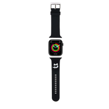 Karl Lagerfeld Apple iWatch Karl Lagerfeld KLAWMSLCNK 38/40/41mm óraszíj - Fekete okosóra kellék