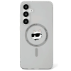 Karl Lagerfeld Button Choupette Head Printed Logo MagSafe-kompatibilis tok Samsung Galaxy S25 - fekete