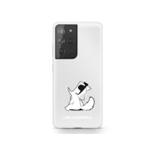 Karl Lagerfeld Choupette Eats Samsung Galaxy S21 Ultra Tok - Átlátszó (KLHCS21LCFNRC) tok és táska