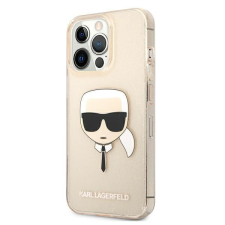 Karl Lagerfeld Choupette Fej iPhone 13 Pro Tok - Arany tok és táska