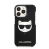 Karl Lagerfeld Choupette Head TPE szilikon hátlap tok Apple iPhone 13 Pro Max, fekete