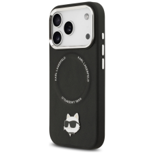 Karl Lagerfeld Choupette Pin MagSafe tok Apple iPhone 17 Pro fekete (KLHMP17LPSMLRCHK) tok és táska