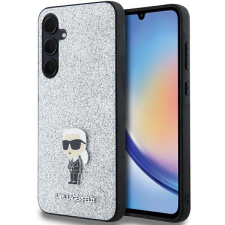 Karl Lagerfeld Fixed Glitter Ikonik Logo Metal Pin tok Samsung Galaxy A35 - ezüst tok és táska