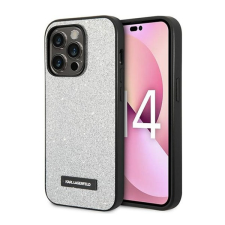 Karl Lagerfeld Glitter Plaque Apple iPhone 14 Pro Max hátlap tok, ezüst tok és táska