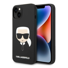 Karl Lagerfeld Head Liquid szilikon hátlap tok Apple iPhone 14 Plus, fekete tok és táska