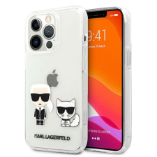 Karl Lagerfeld Ikonik & Choupette - telefontok iPhone 13 Pro Max (Transparent) tok és táska