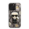 Karl Lagerfeld Ikonik Flower hátlap tok Apple iPhone 13 Pro, szürke