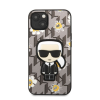 Karl Lagerfeld Ikonik Flower hátlap tok Apple iPhone 13, szürke