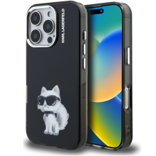 Karl Lagerfeld IML Aquarelle Choupette iPhone 15 Pro hátlap tok, fekete tok és táska