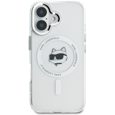 Karl Lagerfeld IML Choupette Head Metal Frame MagSafe iPhone 16 átlátszó tok (KLHMP16SHLSCHH) tok és táska