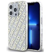 Karl Lagerfeld IML Electroplated Repeated Logo iPhone 15 Pro hátlap tok, arany tok és táska