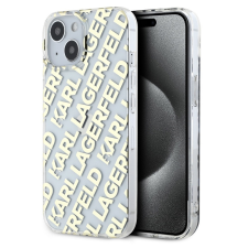 Karl Lagerfeld IML Electroplated Repeated Logo iPhone 16 hátlap tok, arany tok és táska