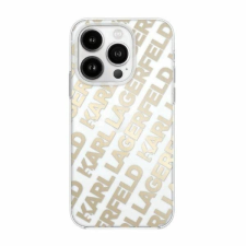 Karl Lagerfeld IML Fullover Logo tok iPhone 15 Pro - arany tok és táska