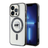 Karl Lagerfeld IML Karl's Head MagSafe Apple iPhone 15 Pro hátlap tok, átlátszó
