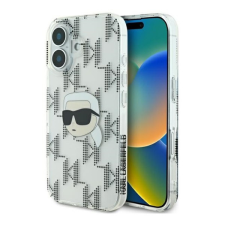 Karl Lagerfeld IML Karl Head Electroplated iPhone 16 kemény hátlap tok, átlátszó KLHCP16SHKLPKHT tok és táska
