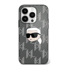 Karl Lagerfeld IML Karl Head Electroplated iPhone 16 kemény hátlap tok, fekete KLHCP16SHKLPKHK tok és táska