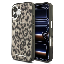 Karl Lagerfeld IML Leopard MagSafe tok iPhone 17 készülékhez barna tok és táska
