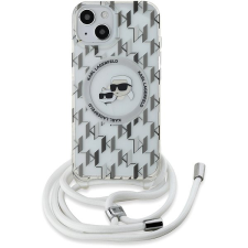 Karl Lagerfeld IML Monogram Crossbody K&CH Heads MagSafe iPhone 15 átlátszó tok tok és táska