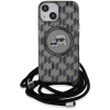 Karl Lagerfeld IML Monogram Crossbody K&CH Heads MagSafe iPhone 15 Black tok (KLHMP15SHCKCKLCK)