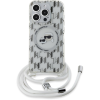 Karl Lagerfeld IML Monogram Crossbody K&CH Heads MagSafe iPhone 15 Pro Max átlátszó tok (KLHMP15XHCKCKLCT)