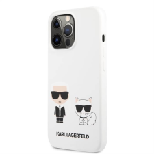 Karl Lagerfeld iPhone 13 Pro KARL LAGERFELD KLHCP13LSSKCW Liquid Silicon Hátlap - Fehér tok és táska