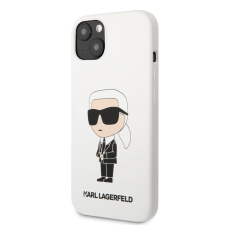Karl Lagerfeld iPhone 13 Pro Karl Lagerfeld Liquid Silicone Ikonik NFT tok fehér tok és táska