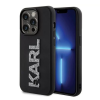 Karl Lagerfeld iPhone 15 Pro Max tok, Karl Lagerfeld 3D Rubber Glitter Logo - fekete