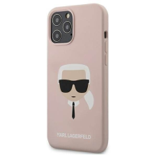 Karl Lagerfeld iPhone KLHCP12LSLKHLP 12 max Pro 6.7 „világos rózsaszín / világos rózsaszín tok Szilikon Head Karl's telefontok tok és táska