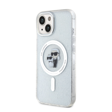 Karl Lagerfeld Karl&Choupette Glitter MagSafe Apple iPhone 15 hátlap tok, átlátszó tok és táska