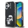Karl Lagerfeld Karl Lagerfeld IML Aquarelle Karl and Choupette tok iPhone 16 készülékhez fekete